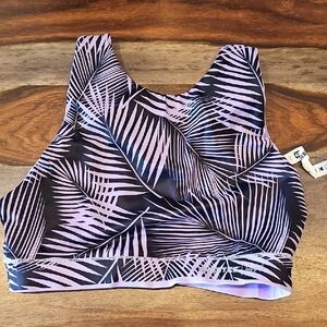 The Chestee Lilac and Black Sports Bra